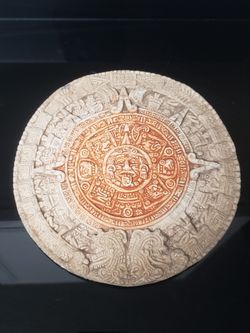 6" Mayan Plaster Wall Plaque 