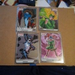 Marvel Platinum Females 4 Cards Lot