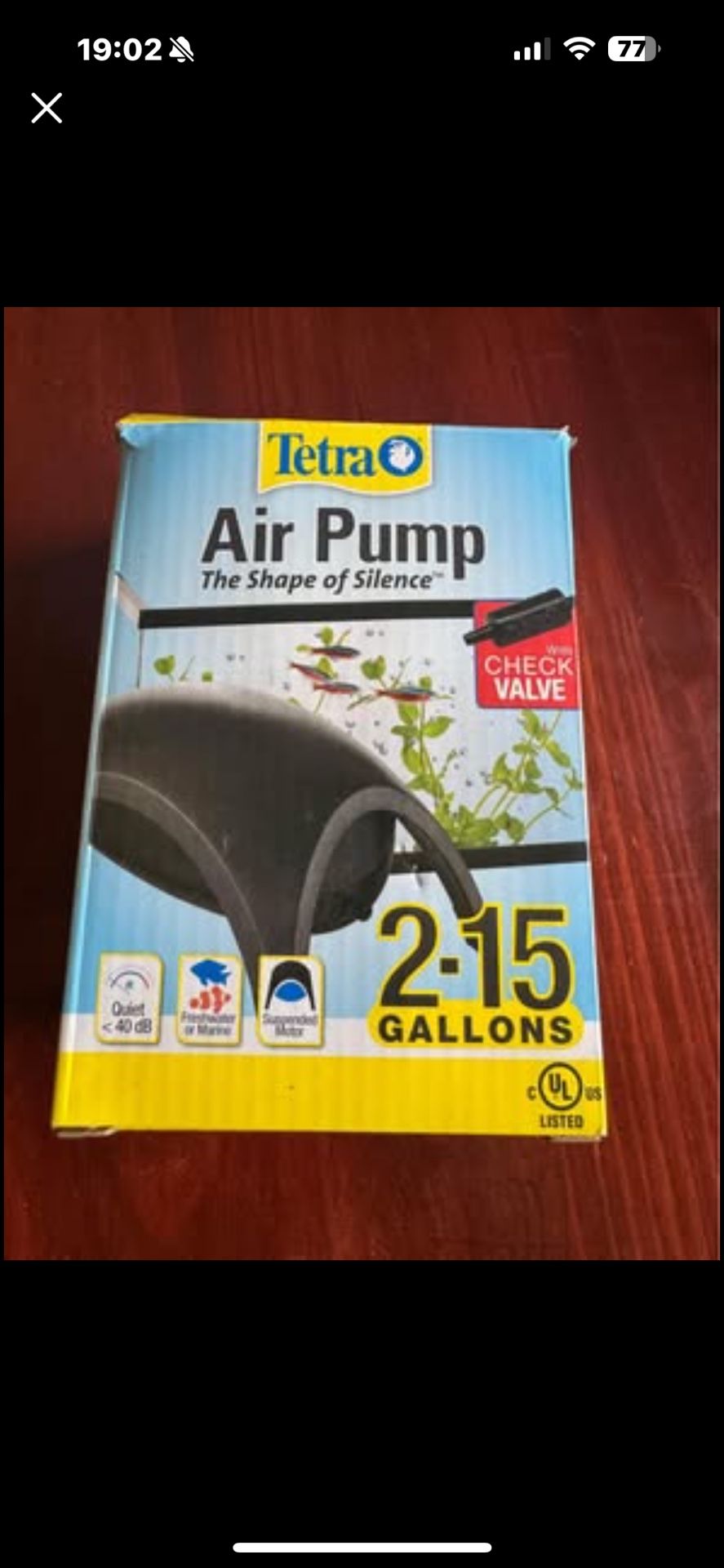 Tetra 2-15 Gallon Air Pump