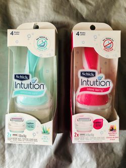 Schick Intuition Sensitive Care Women's Razor, 1 Handle + 2 Refills~$8 each