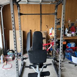 Fitness Reality Power Cage Squat Rack + Bench *Reduced $150 - OBO  (Del Cerro)