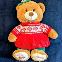 Plush Teddy Bear Red Dress Green Pants 2017 Height 20" 
