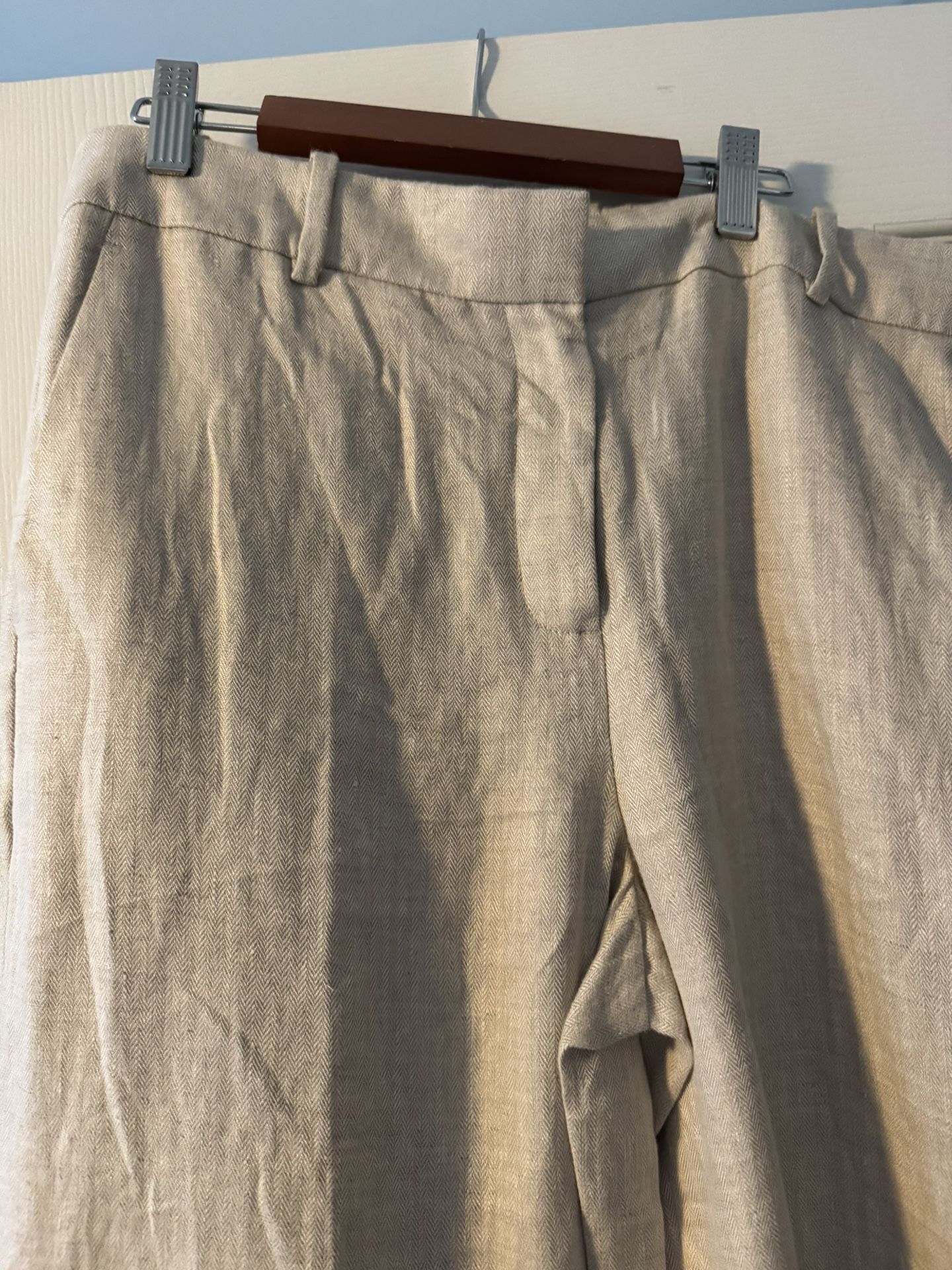 J Crew Linen Pants Size 10 -brand New