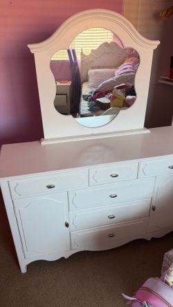 Girl white dresser