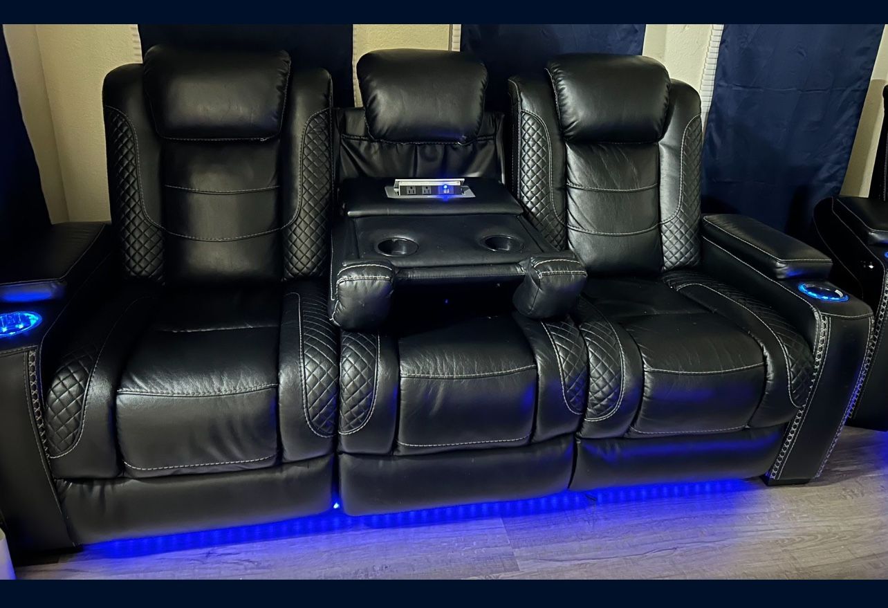 Leather Couch Set 