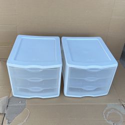 Sterilite Plastic White Drawer SET