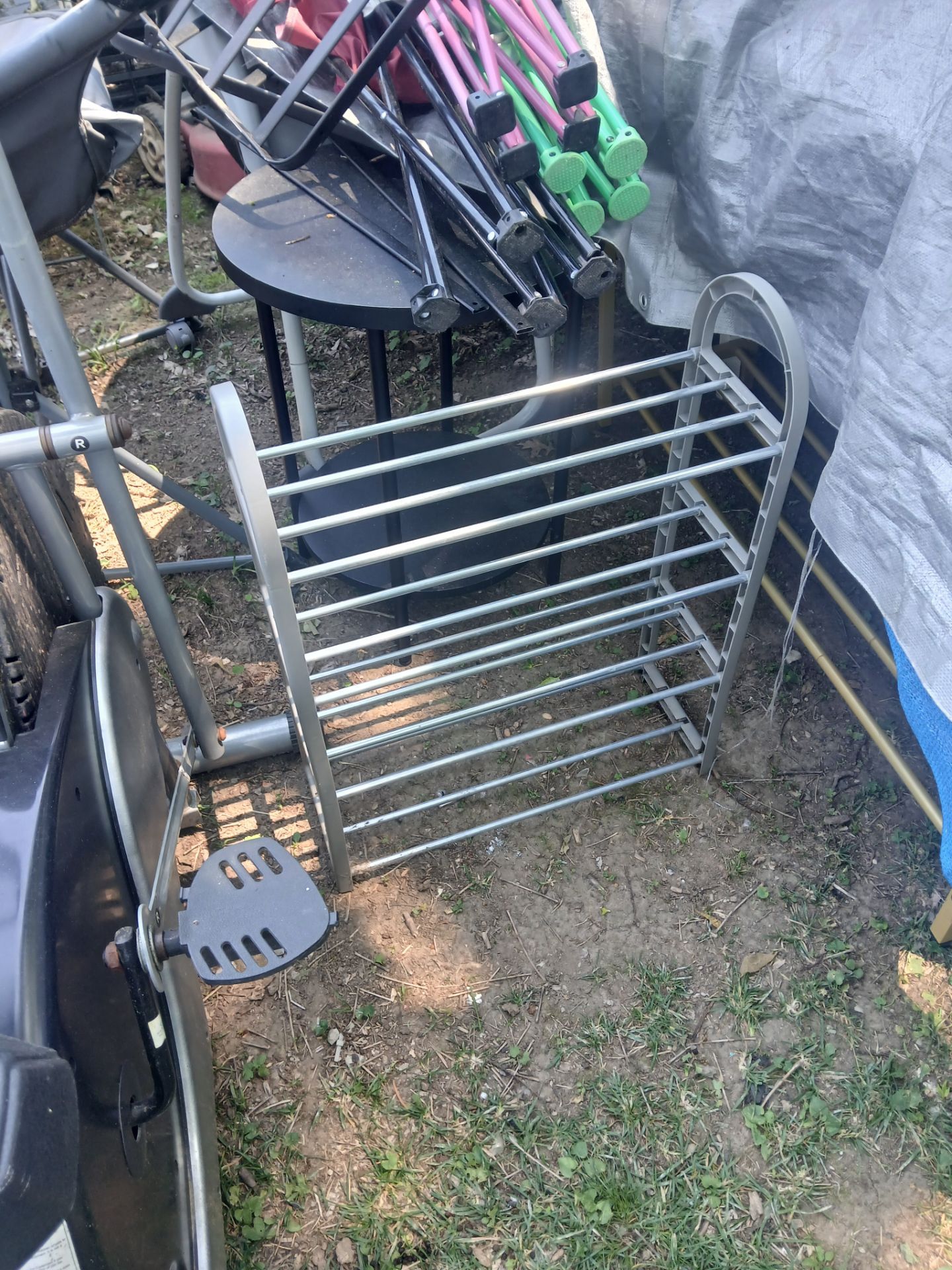 Metal And plastic Shelf With 4 shelves for shoes
