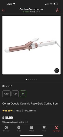 Conair Double Ceramic Rose Gold Curling Iron- 1”