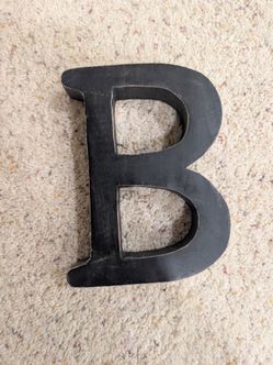 Black Wooden Decorative Letter B