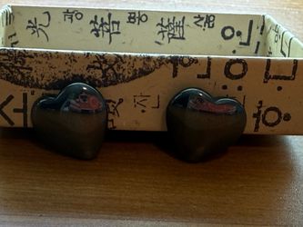 Vintage Heart Clip On Earrings