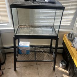 20 Gallon Fish Tank With Filter, Lights, And Water Heater