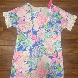 Women’s lilly Pulitzer Belinda Ruffle sleeve dress in peony for your thoughts. New! Size xl