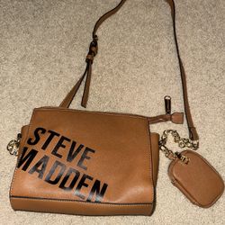 brown steve madden purse