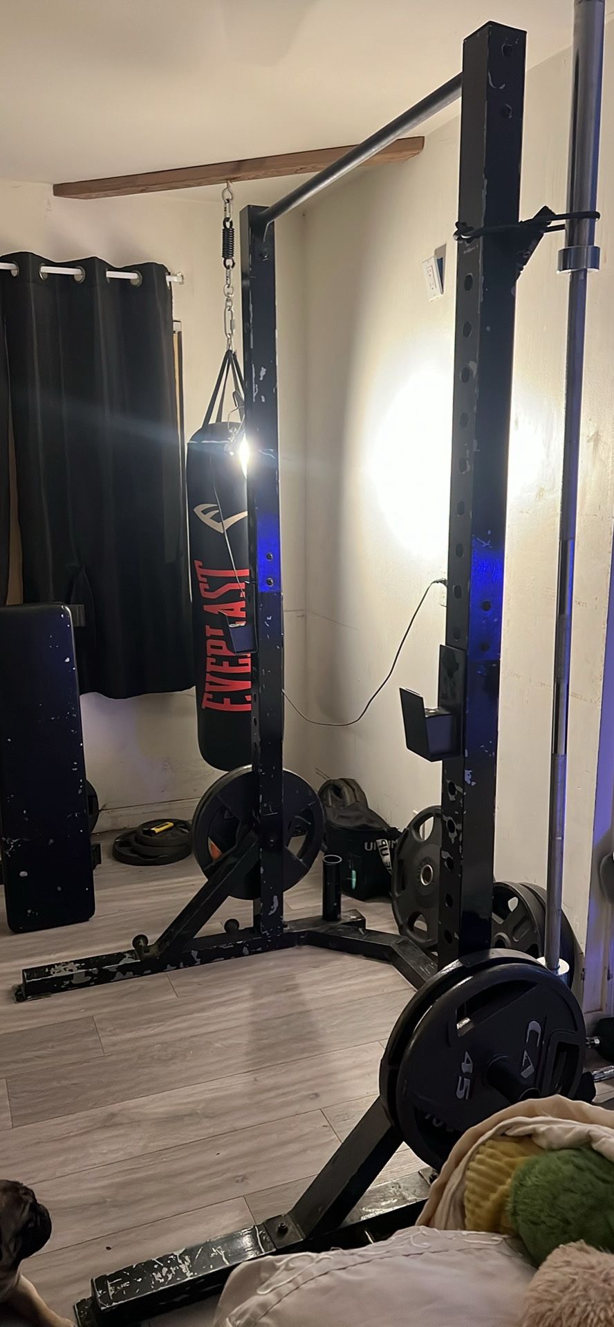 Olympic Weight Rack And Weights/ Squat Rack/ Bench Press