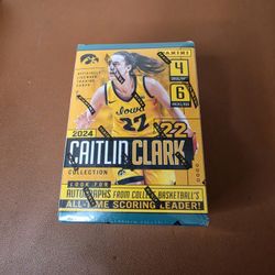 CAITLIN CLARK COLLECTION 2024 PANINI GREEN LABEL SEALED BLASTER BOX IOWA FEVER