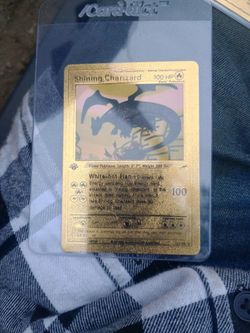 Golden shining Charizard TCG trading card