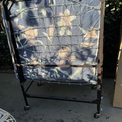 Twin Folding Bed With Wheels