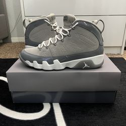 Jordan 9 cool grey size 9.5