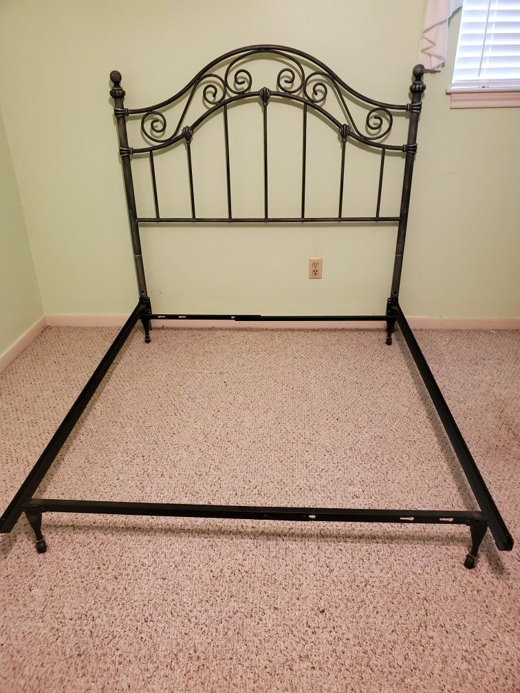 Full size bed frame and headboard
