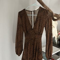 Cheetah print romper