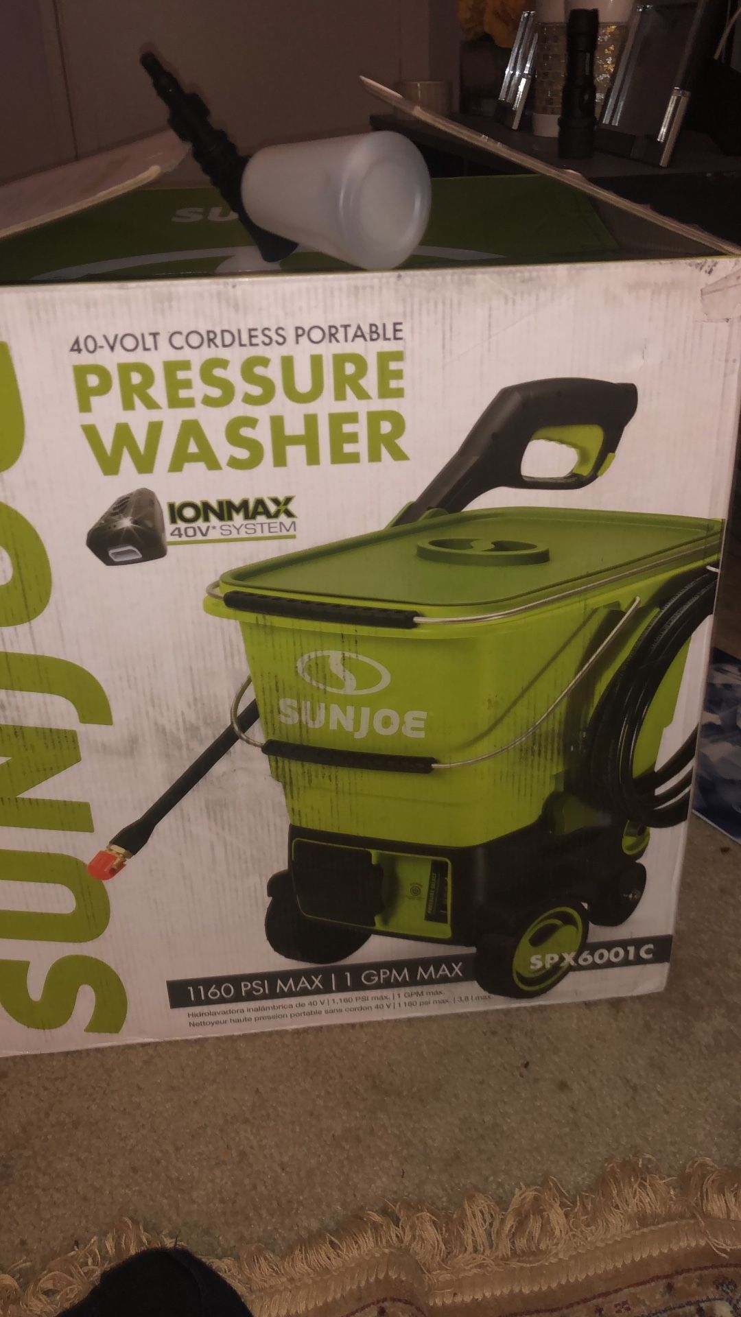 Sunjoe Cordless Car Was pressure Washer