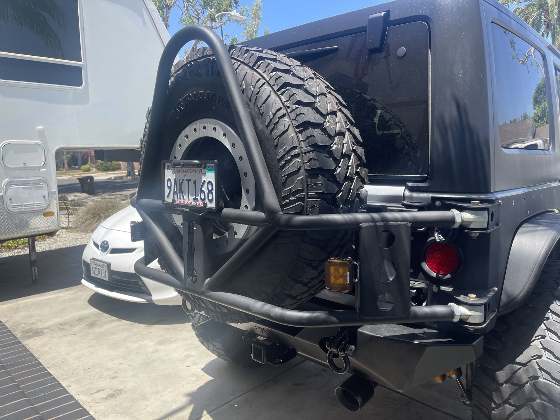 Jeep Wrangler JK Evo Spare Tire Carrier Poison Spyder Bumper