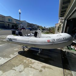 11ft Caribe Rib Dingy/18 Hp Tohatsu 4stroke/trailer 