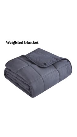 Dark grey weighted blanket