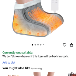 Humicatro Electric Heated Foot Warmer, Foot Heating Pad with 4 Timer&6 Temperature Settings, Feet Warmer for Men and Women, Detachable and Washable (1