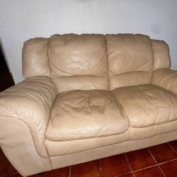 Café Con Leche Real LEATHER COUCH