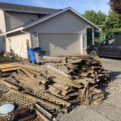 FREE Cedar Fence Pickets and Misc. Wood From Fence Tear down 