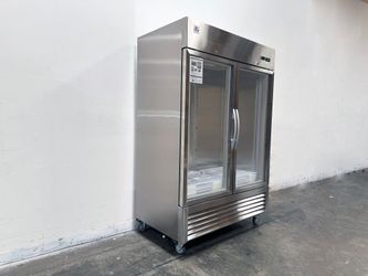 NSF 2 Glass Door Stainless Steel Comm