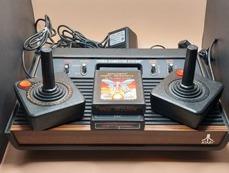 Atari 2600 with Joysticks and Games - Tested Working