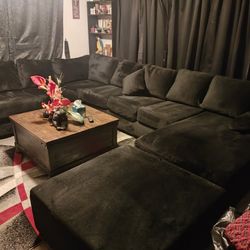 Black Plush Playpen Set