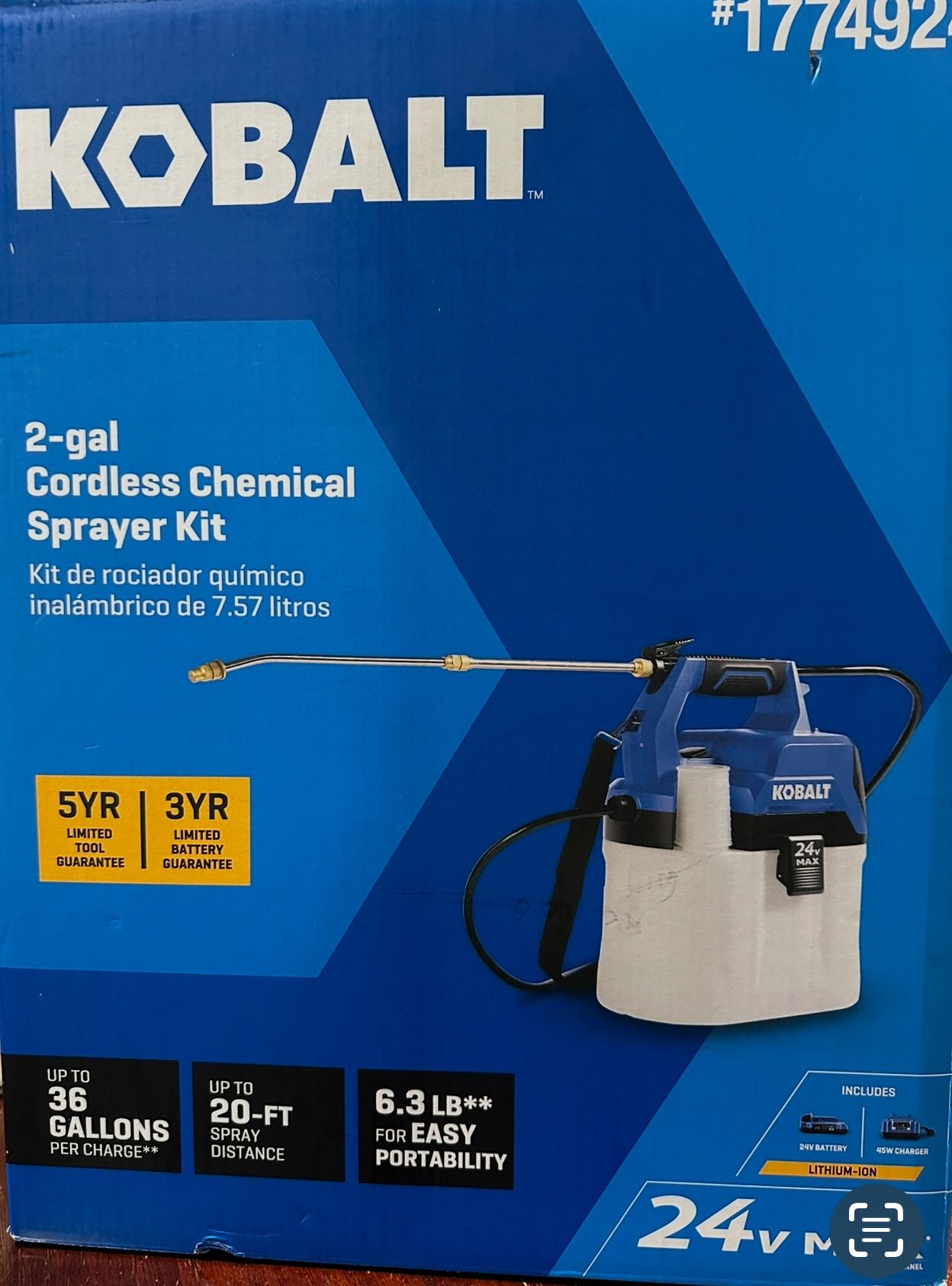 2 - gal Cordless Chemical Sprayer Kit