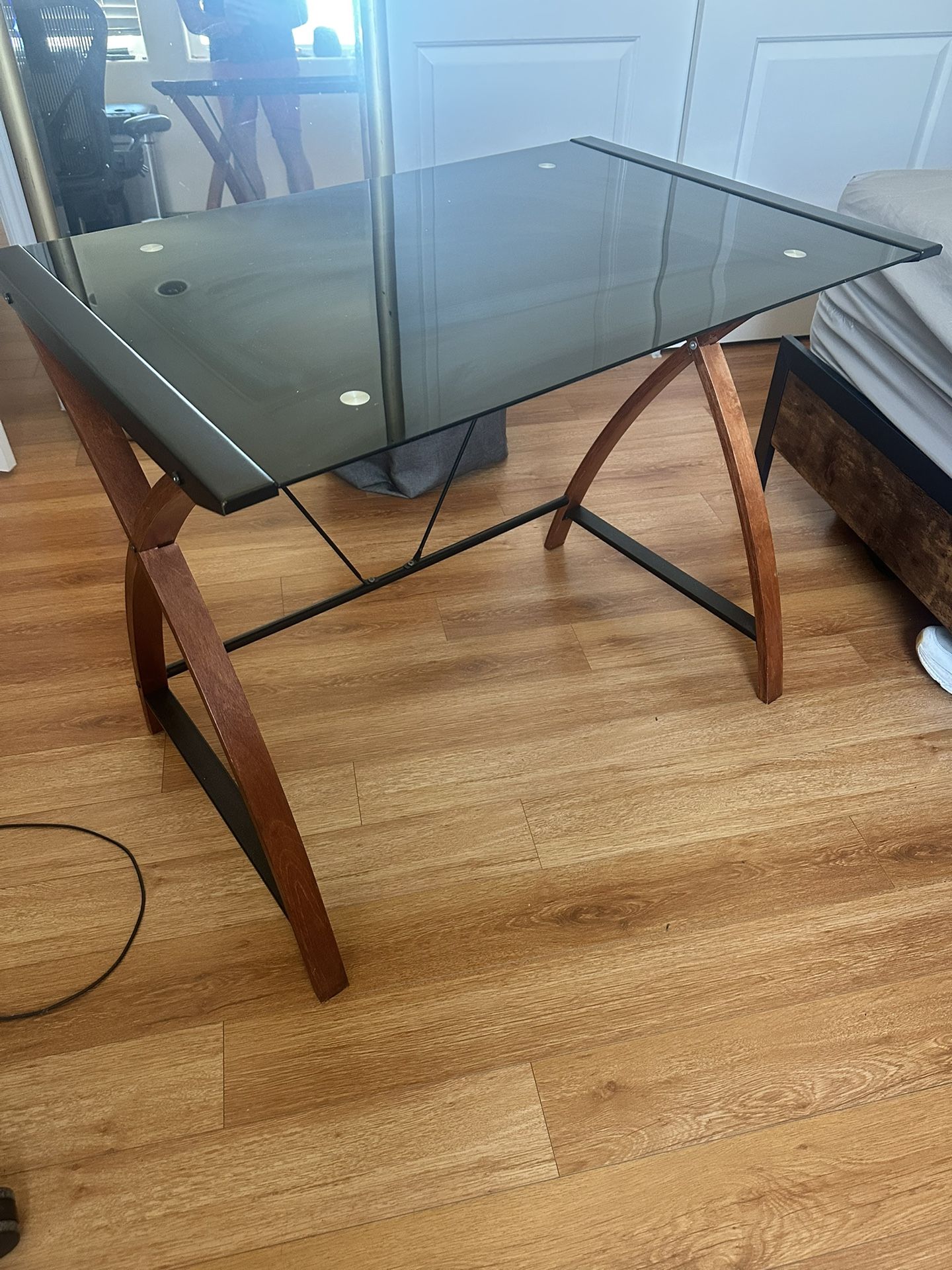 Really Nice Black Glass Desk