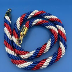 Stanchion rope movie theater crowd control barrier with hooks 2 PK