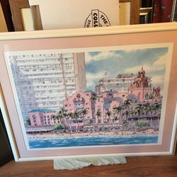 Framed Art Work Royal Hawaiian Hotel