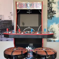 NBA Jam Arcade Game + Stools
