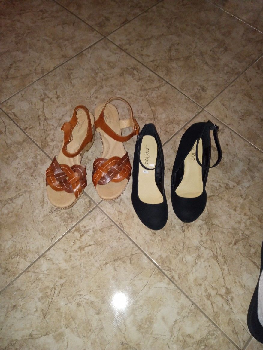Shoes Wedges 8 1/2 $10 for Both