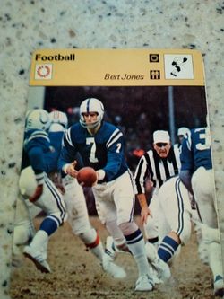 Vintage 1978 sportscaster football/Bert Jones/Olympic collector card # 24-05