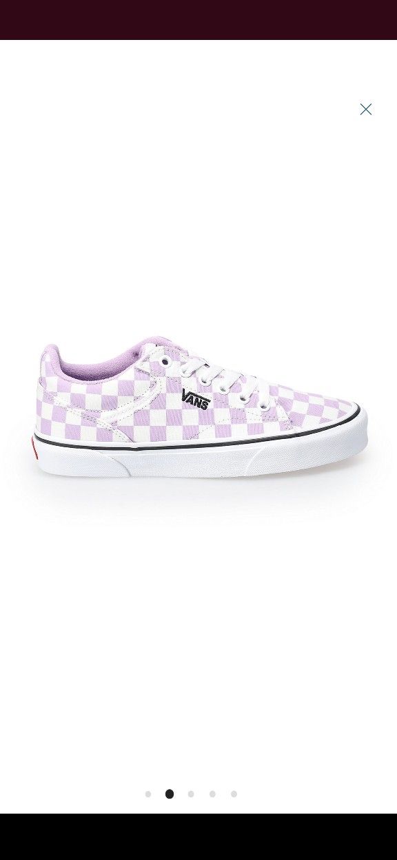 Vans NIB Size 7.5 Lavender Checkered Sneakers Shoes