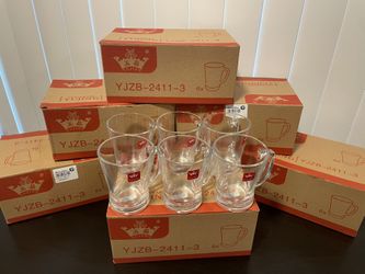 Glass Cup color box 6pcs