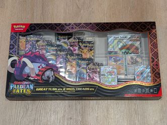 BRAND NEW. SEALED. Pokemon Paldean Fates Great Tusk ex & Iron Treads ex Premium Collection