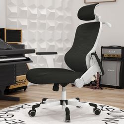 Headrest Desk Chair with Adjustable Lumbar Support