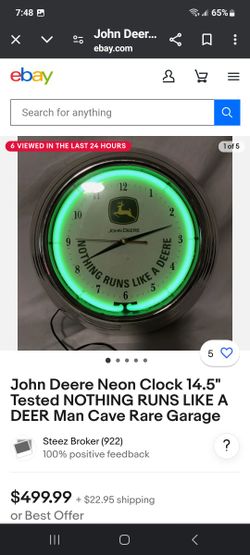 Vintage John Deere Clock Works Amazing