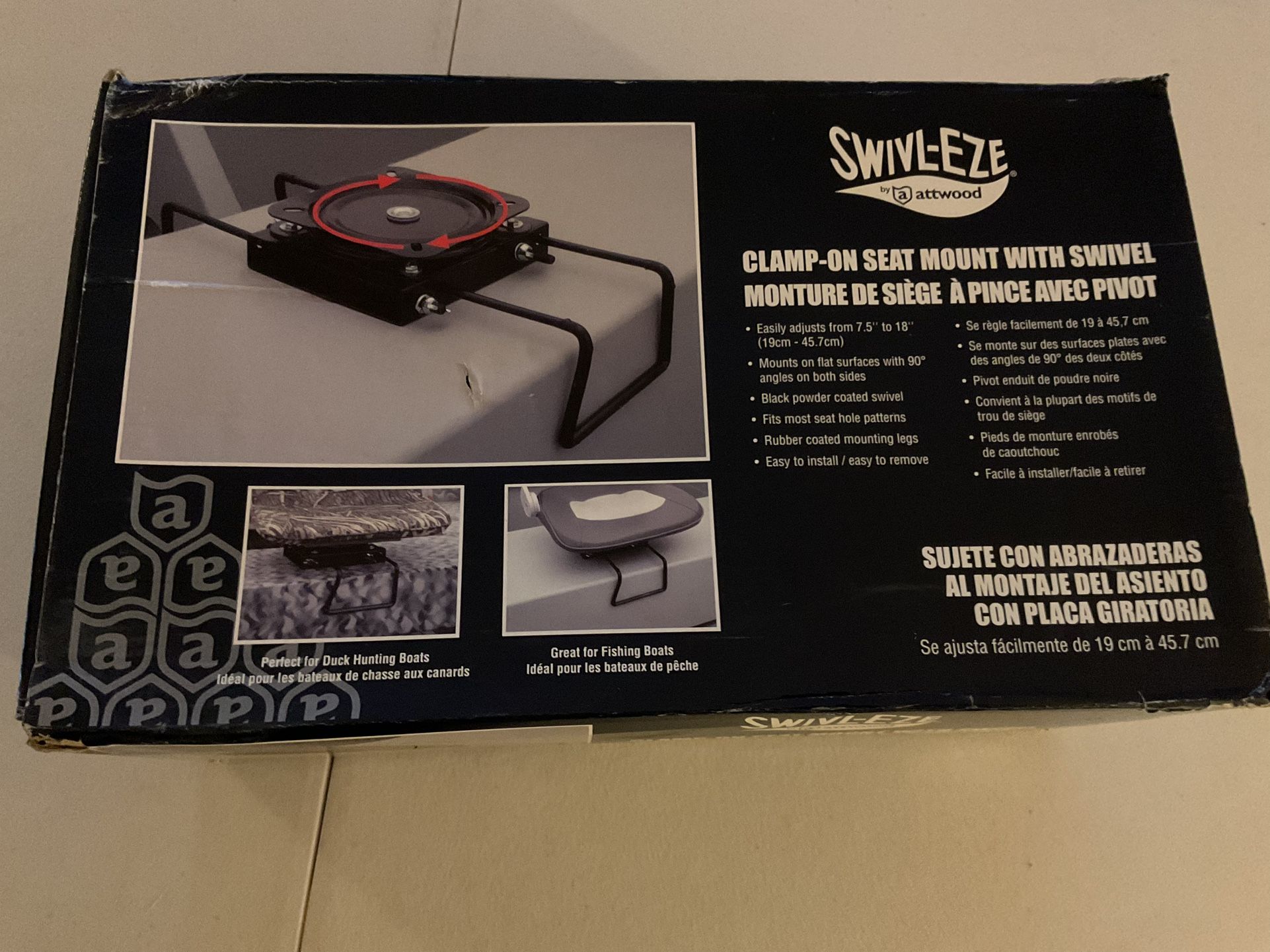 SWIVL-EZE CLAMP ON SEAT MOUNT WITH SWIVEL