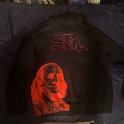 black and red sdl hoodie 