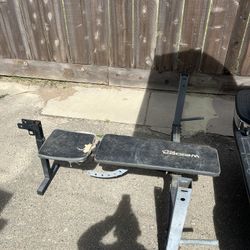 Bench (flat/incline) W/ Bar and Weighted Plalates