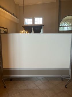 8ftx4ft Whiteboard on Wheels - Double Sided - Magnetic